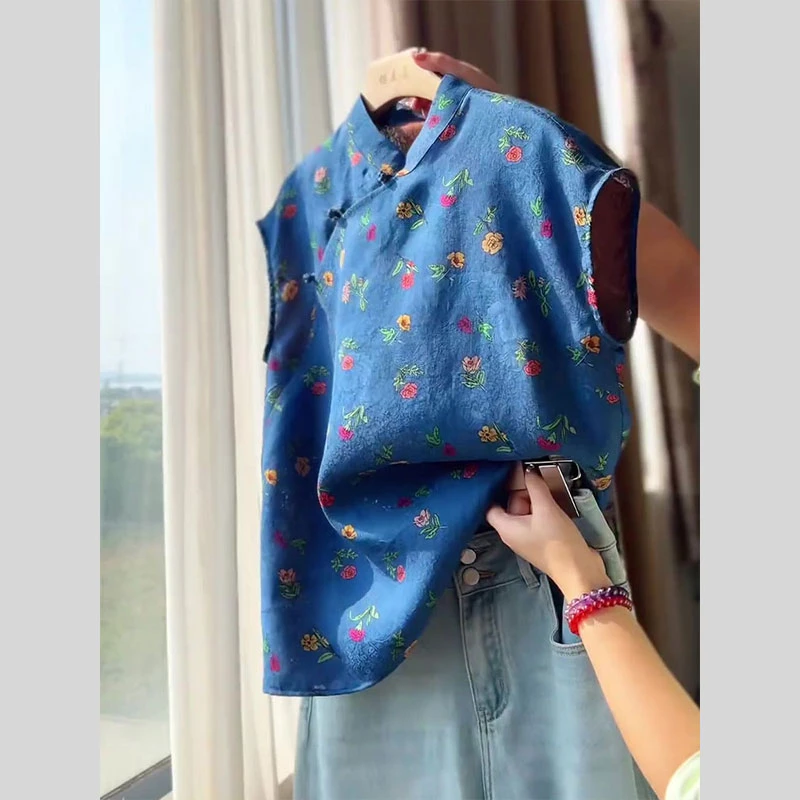 新中式气质中国风年轻款盘扣改良唐装独特女2025夏季新款上衣小衫