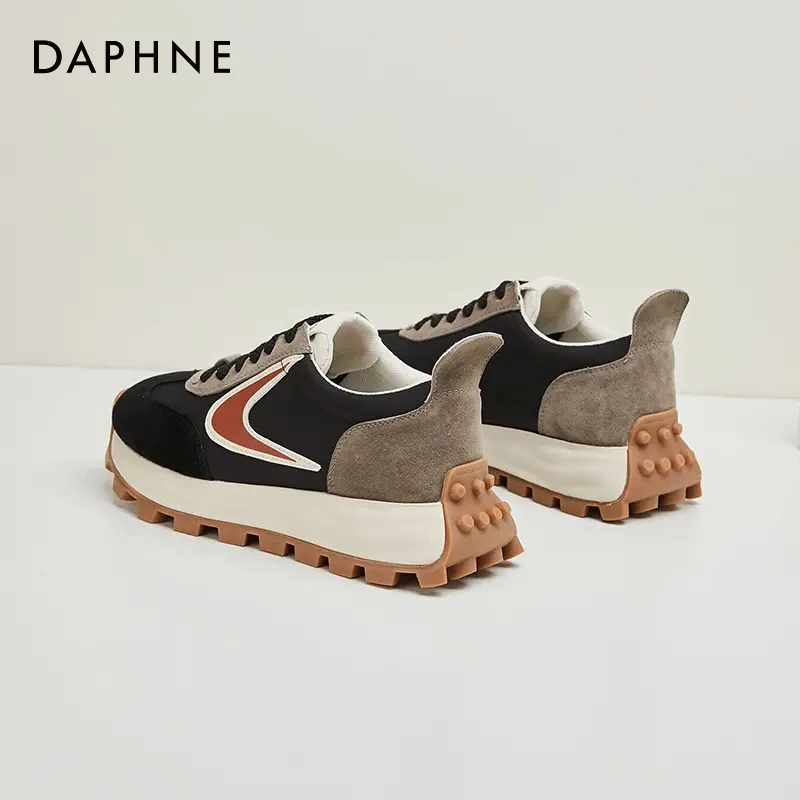 达芙妮夏天度假穿搭阿甘鞋2025新款夏季增高德训鞋休闲运动鞋子