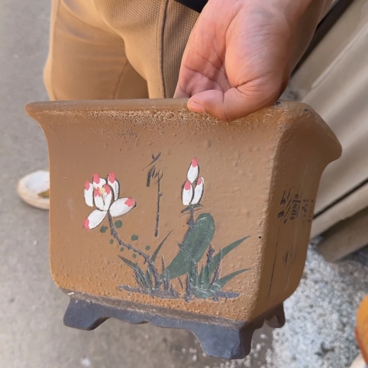 紫砂花盆口口径口径瑕疵