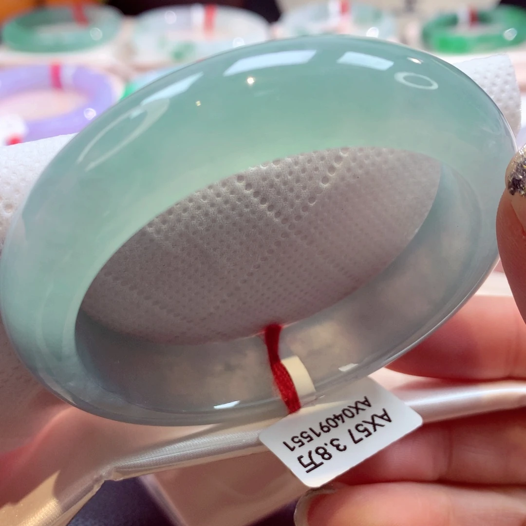 未镶嵌手镯翡翠冰胶共存包容大漏59号宽版正圈77