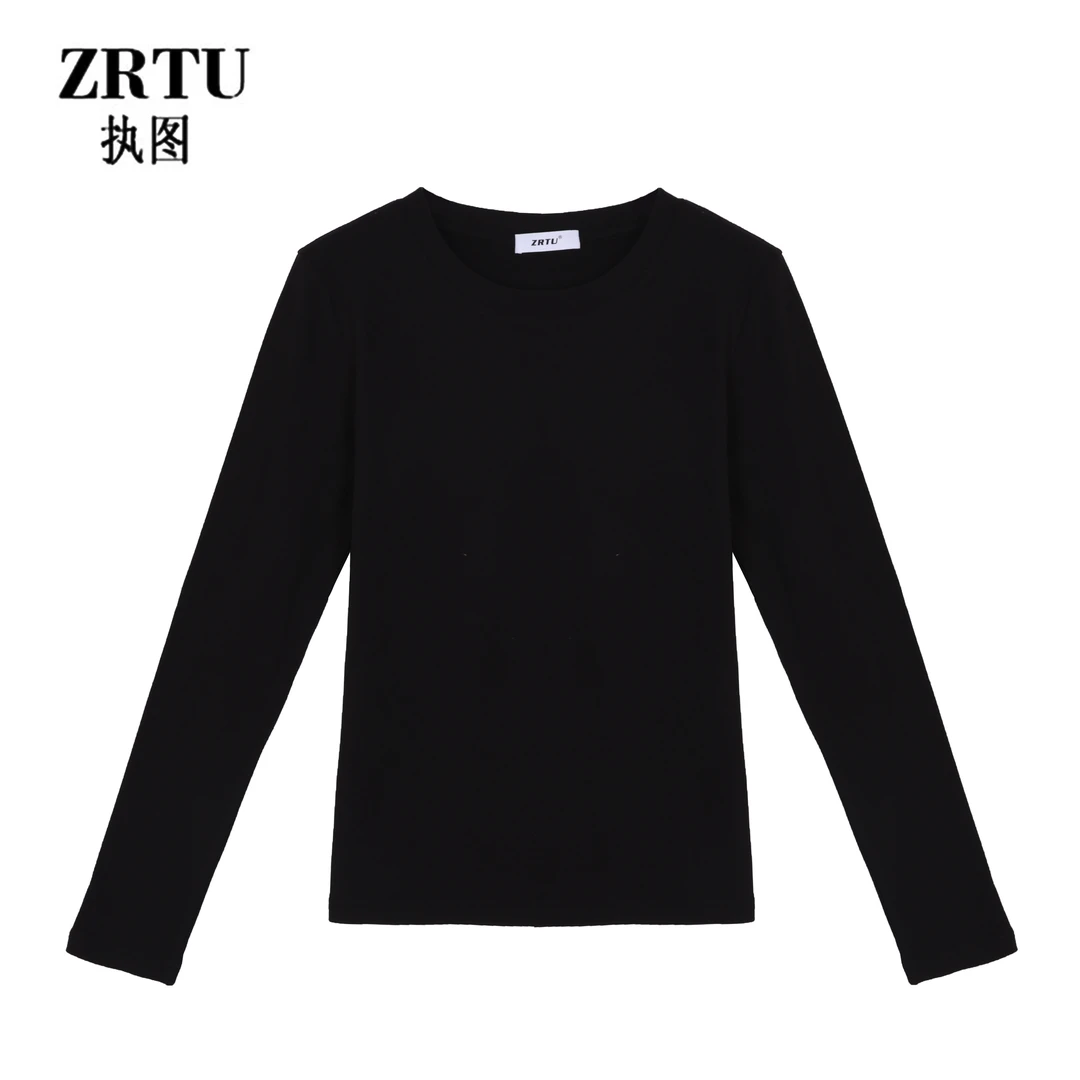 【ZRTU执图】（自播}2025冬天长袖T恤衫百搭圆领冬款加厚打底衫