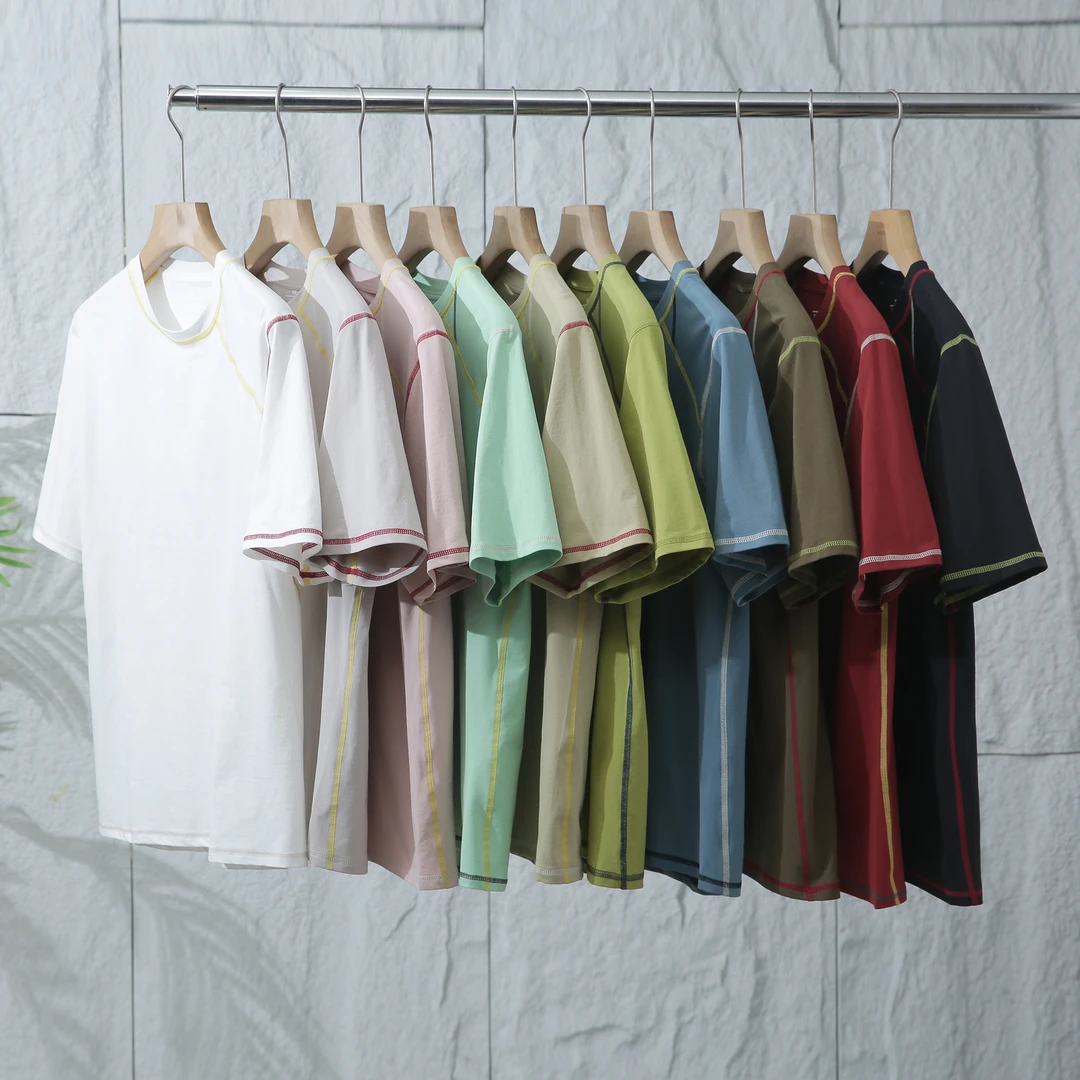 攀山系平替巨好看！男女情侣款撞色圆领短袖T恤半袖吸汗透气宽松