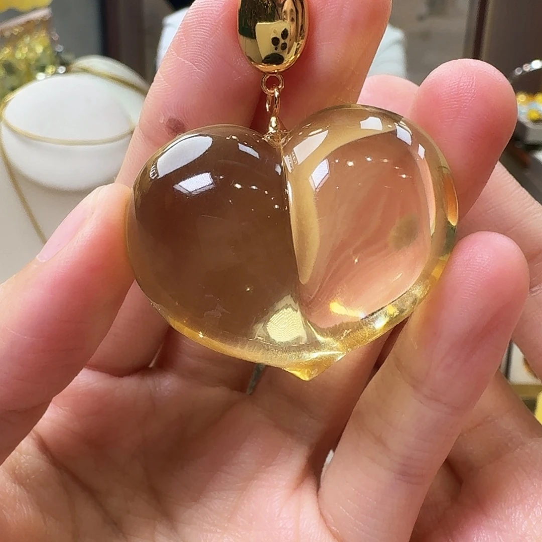 琥珀未镶嵌颈饰吊坠