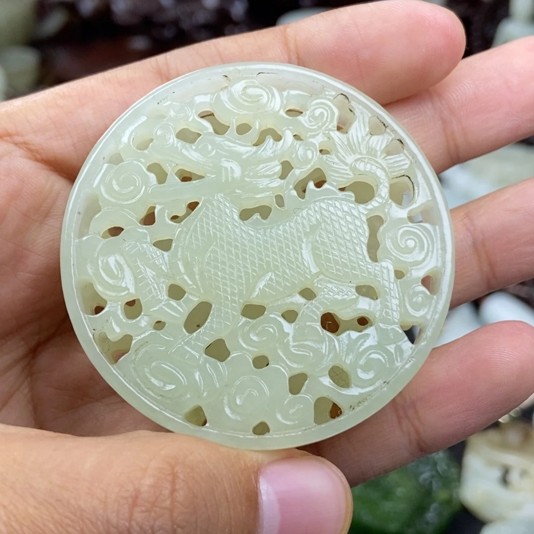 和田玉未镶嵌挂件