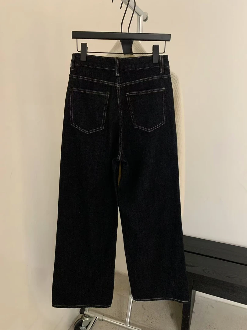 【鹅老板】新宠原牛| 版型ju好闭眼入原色显瘦窄版阔腿牛仔裤