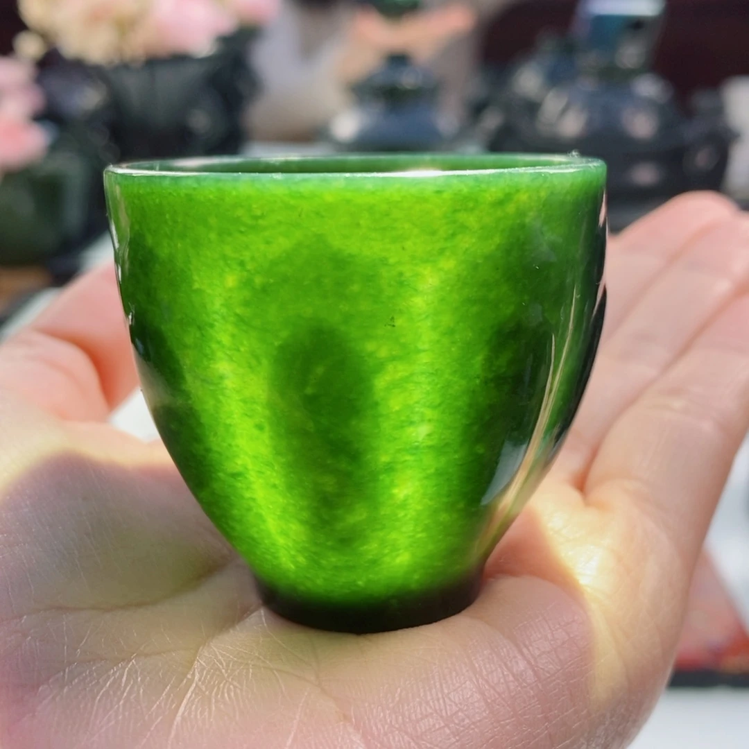 和田玉（青玉）摆件未镶嵌微瑕