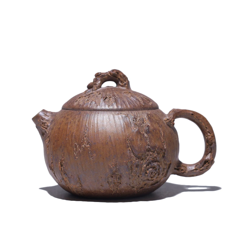 大吉羊柴烧 宜兴紫砂壶茶壶 原矿本山绿泥枯木西施150ml徐顺伟