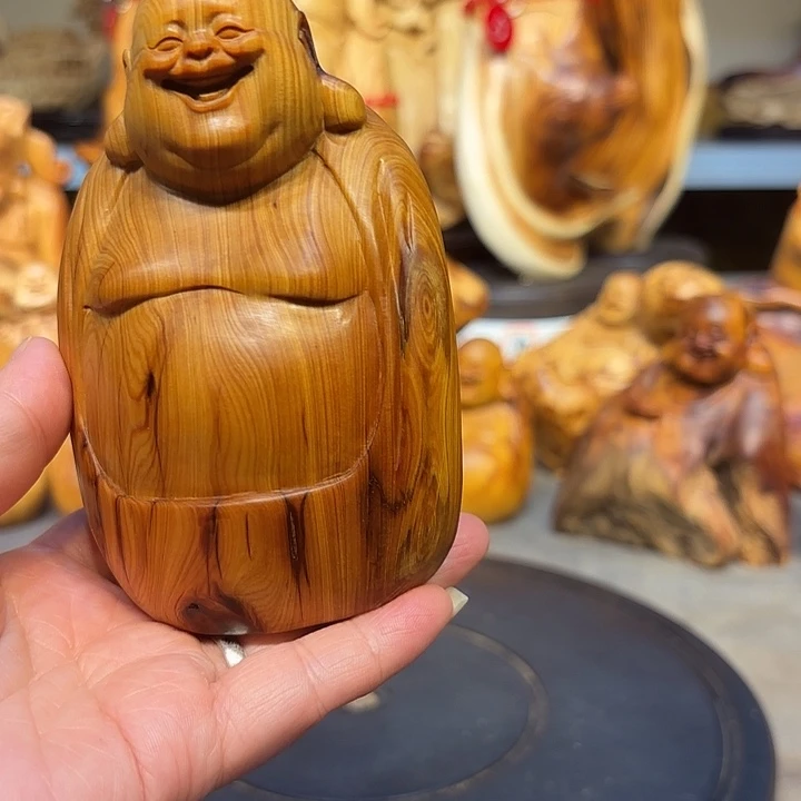 柏木太行崖柏弥勒佛