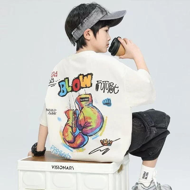 （彩色拳套）亲子棉男女童体恤