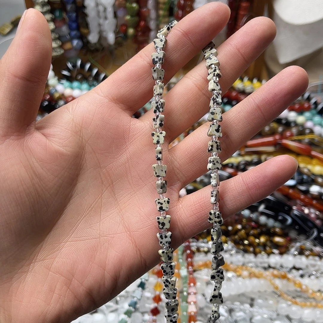 玛瑙/玉髓未镶嵌珠宝半成品卡7斑点石蝴蝶一条