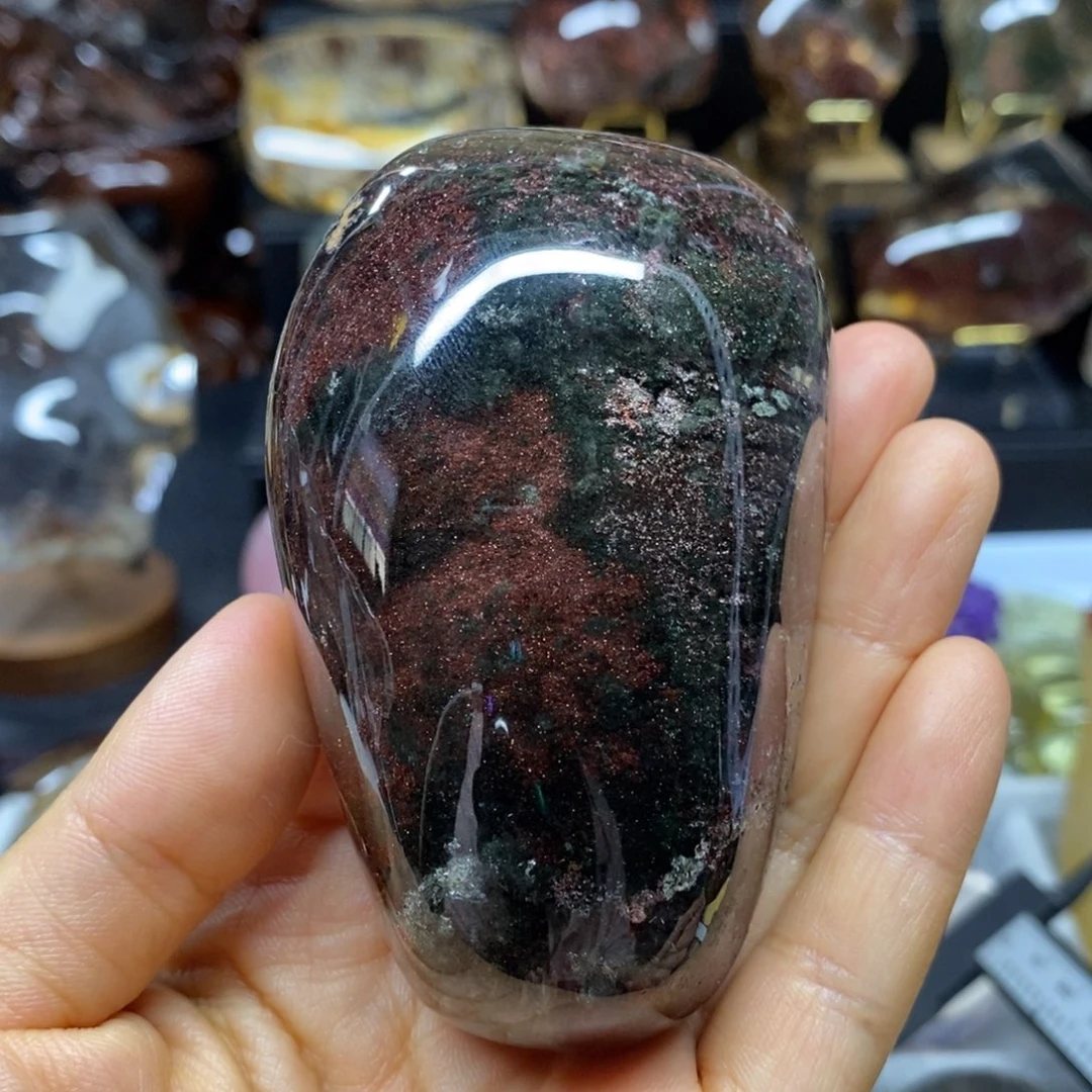 1***程未镶嵌颈饰水晶原石手把摆件