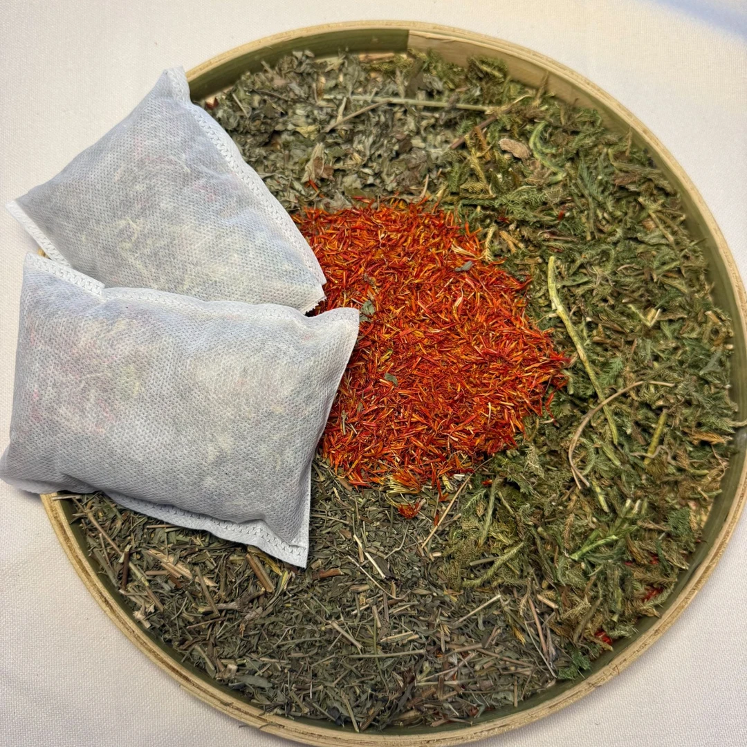 泡脚包透骨草伸筋草艾叶红花熏蒸热敷4味原材料纯手工填充