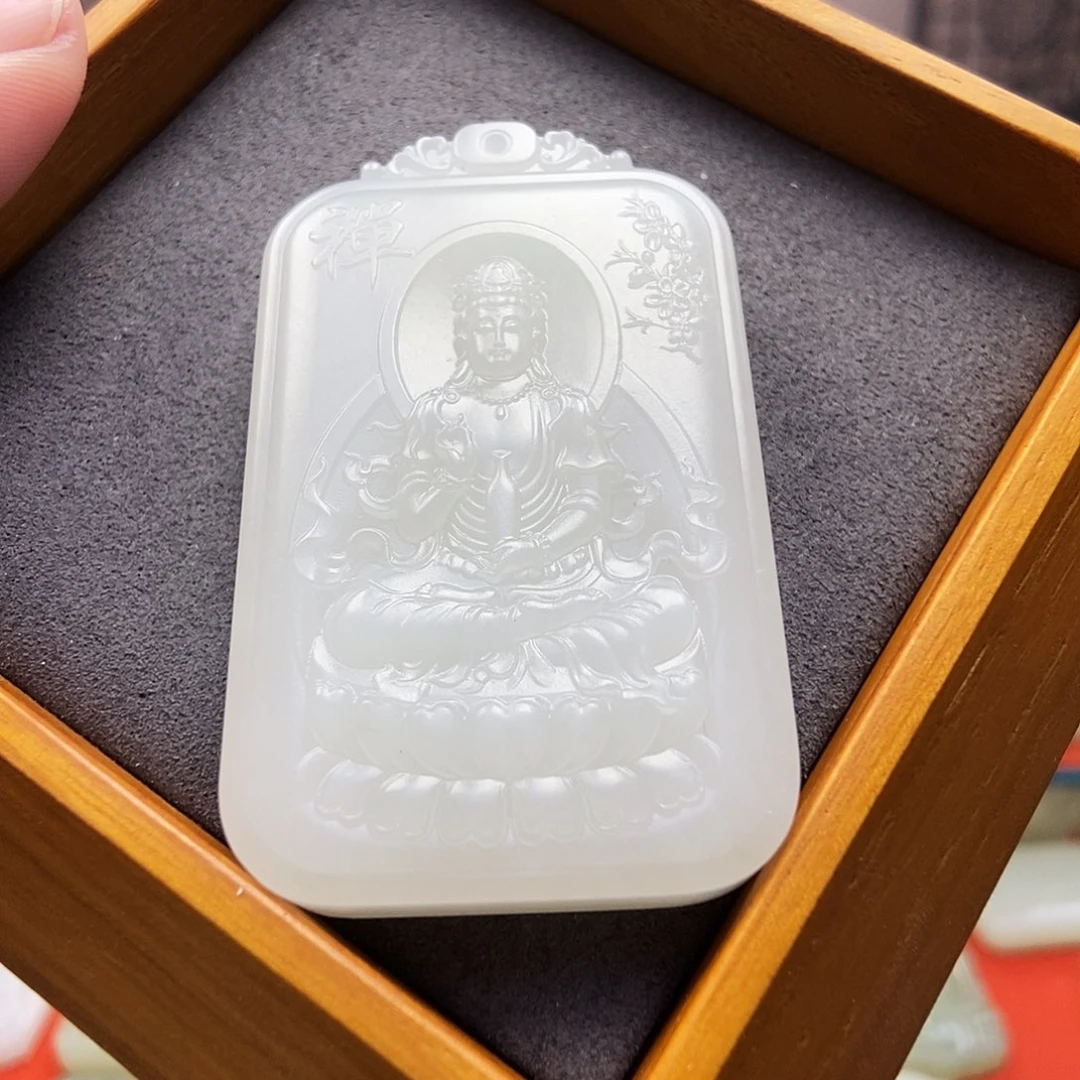 颈饰未镶嵌和田玉观音