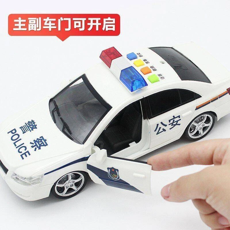文艺-警车 带灯光 音乐故事 24cm 大号儿童模型惯性 包装随机