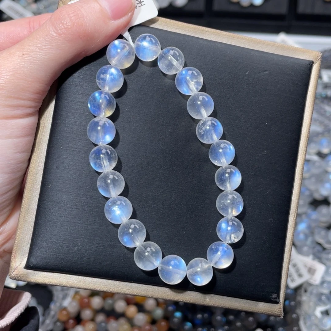 长石手链未镶嵌性价比深蓝光蓝月光9m+