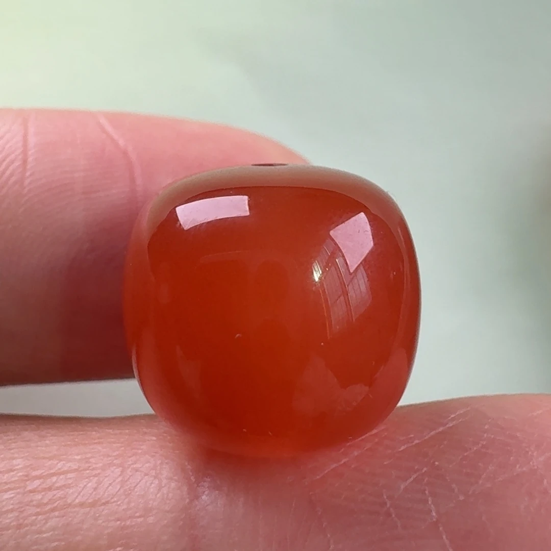 南红玛瑙未镶嵌老型单珠13.6*12.6
