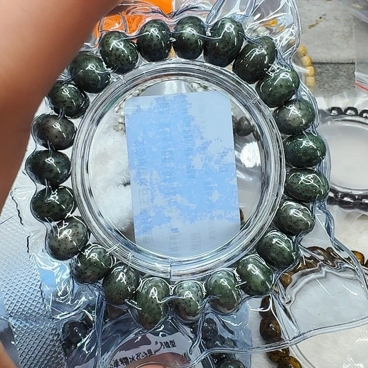 星月菩提手串397卓越变态绿星月菩提随型1415左右尺寸
