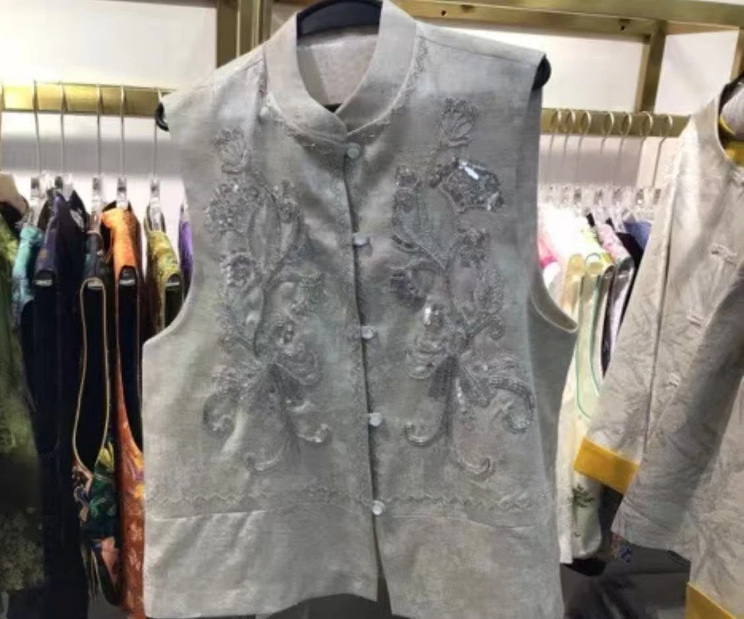 SENBIYAO/森比垚 5008#新款新中式刺绣马甲