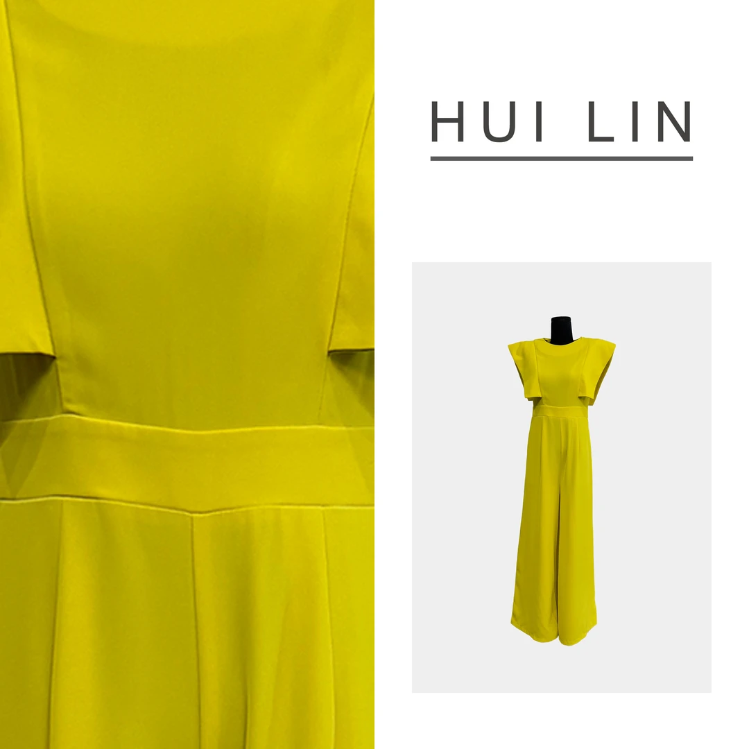 【夏季新款】气质荷叶边高腰显瘦减龄阔腿连体裤【25567】