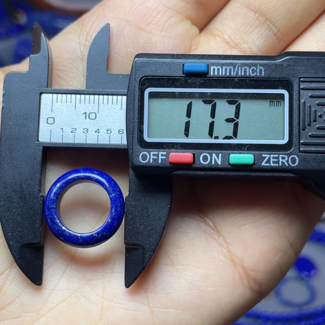 青金石未镶嵌11mm内径指环