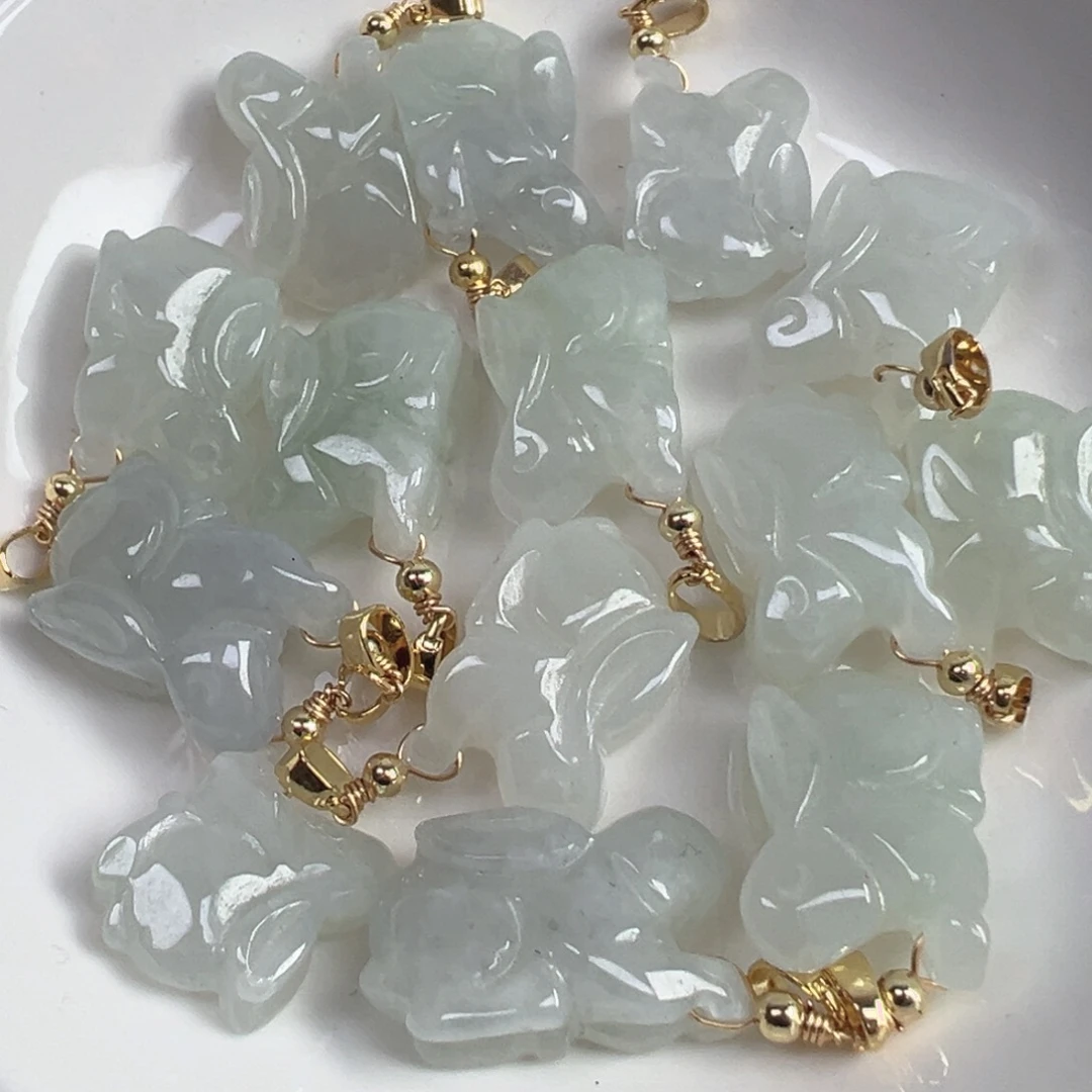 翡翠散珠翡翠兔子一个可挑