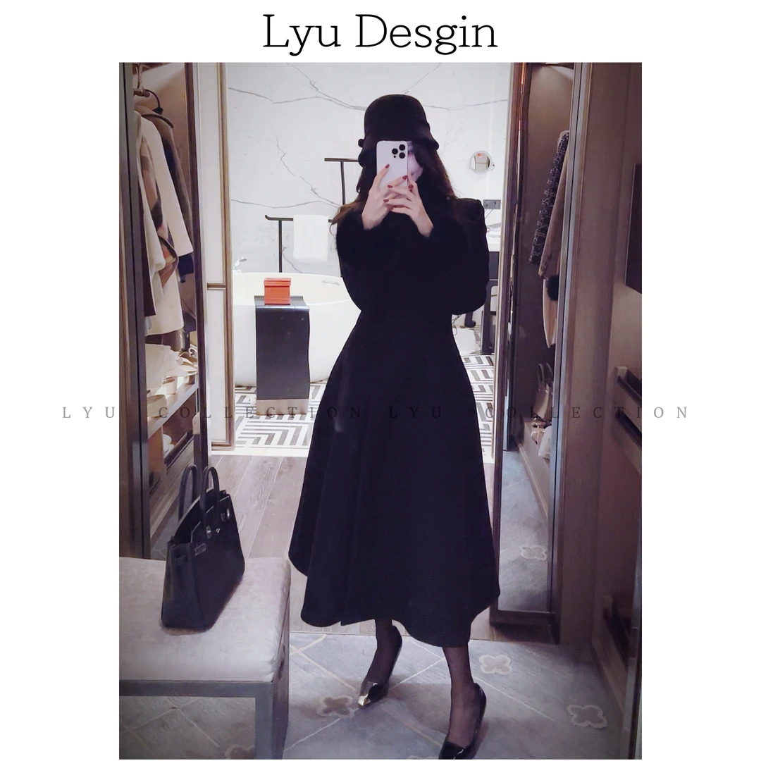 LYU【高雅名伶】高级感气质千金感收腰呢子大衣预VVC4DY0078A