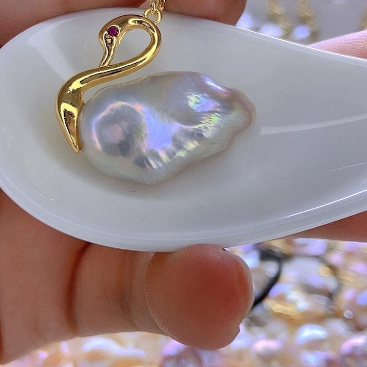 颈饰银S925镶嵌淡水珍珠101