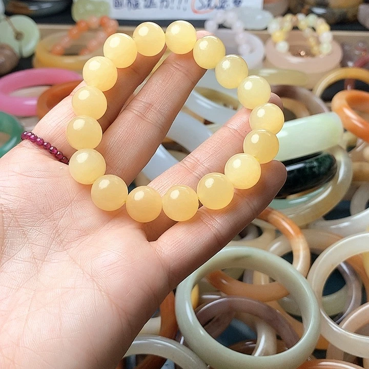 石英质玉（黄龙玉）未镶嵌手镯