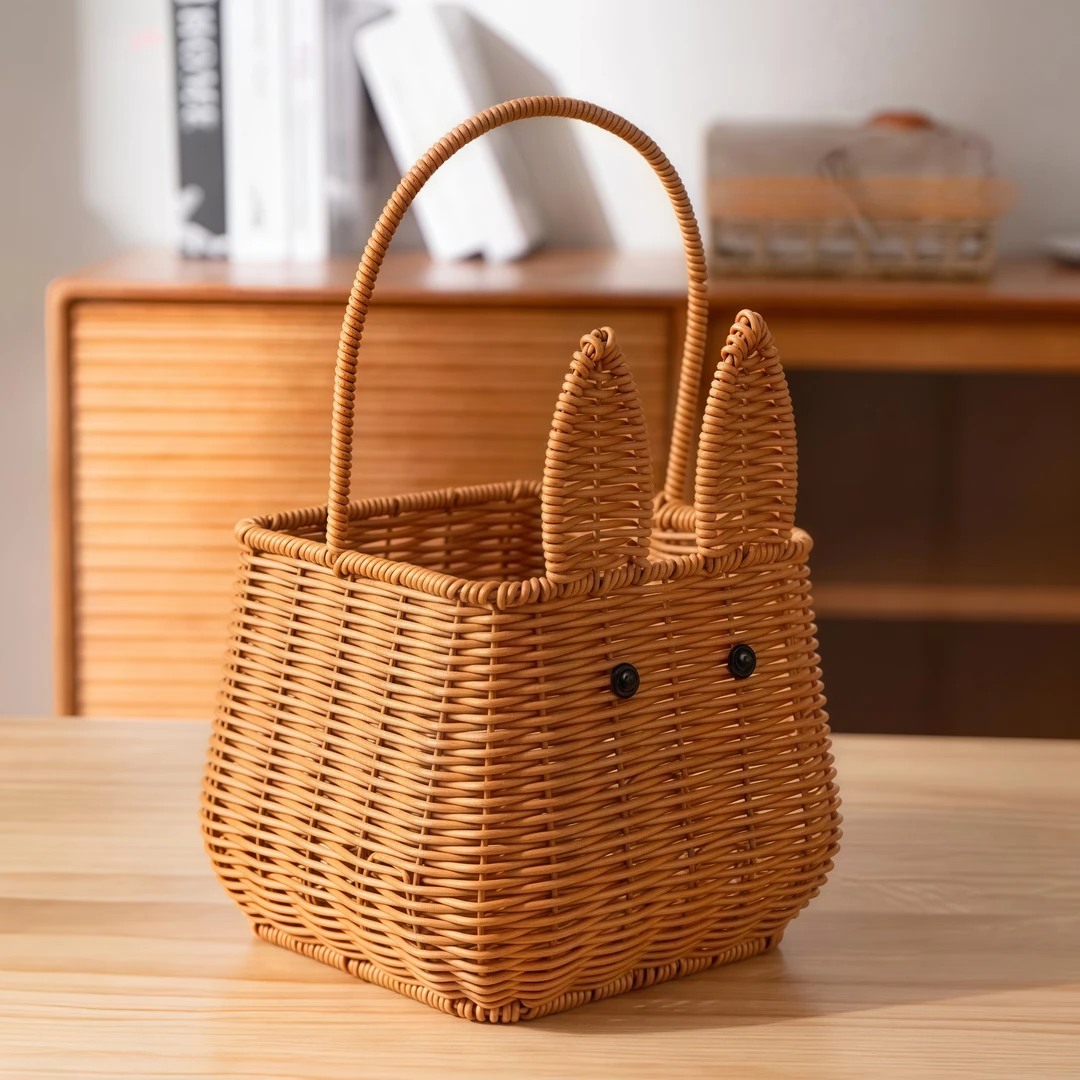 BB31手提兔子造型创意收纳篮野餐篮18*18*17/33