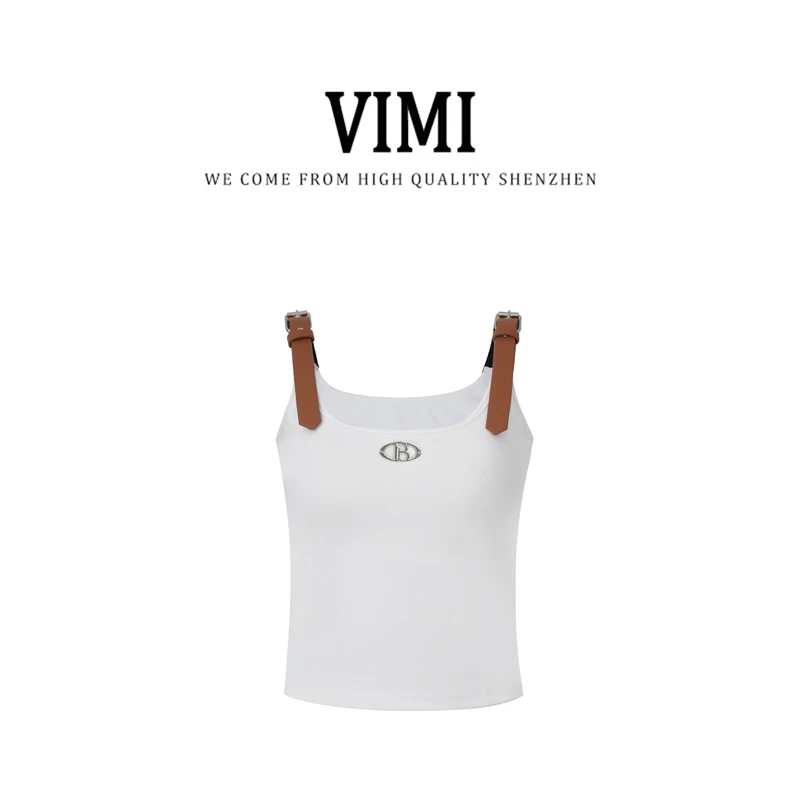 【调节肩带】VIMI2024新款夏季肩带可调节抹胸上衣 242BXZNS10256