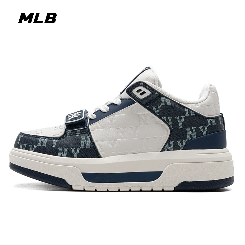 【张凌赫同款】MLB男鞋女鞋运动鞋子复古老花ny厚底板鞋3ASXCMM4N