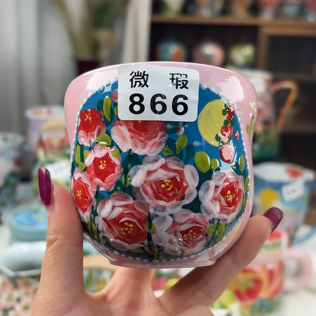 瓷片景德镇手绘高温釉下彩陶瓷茶具