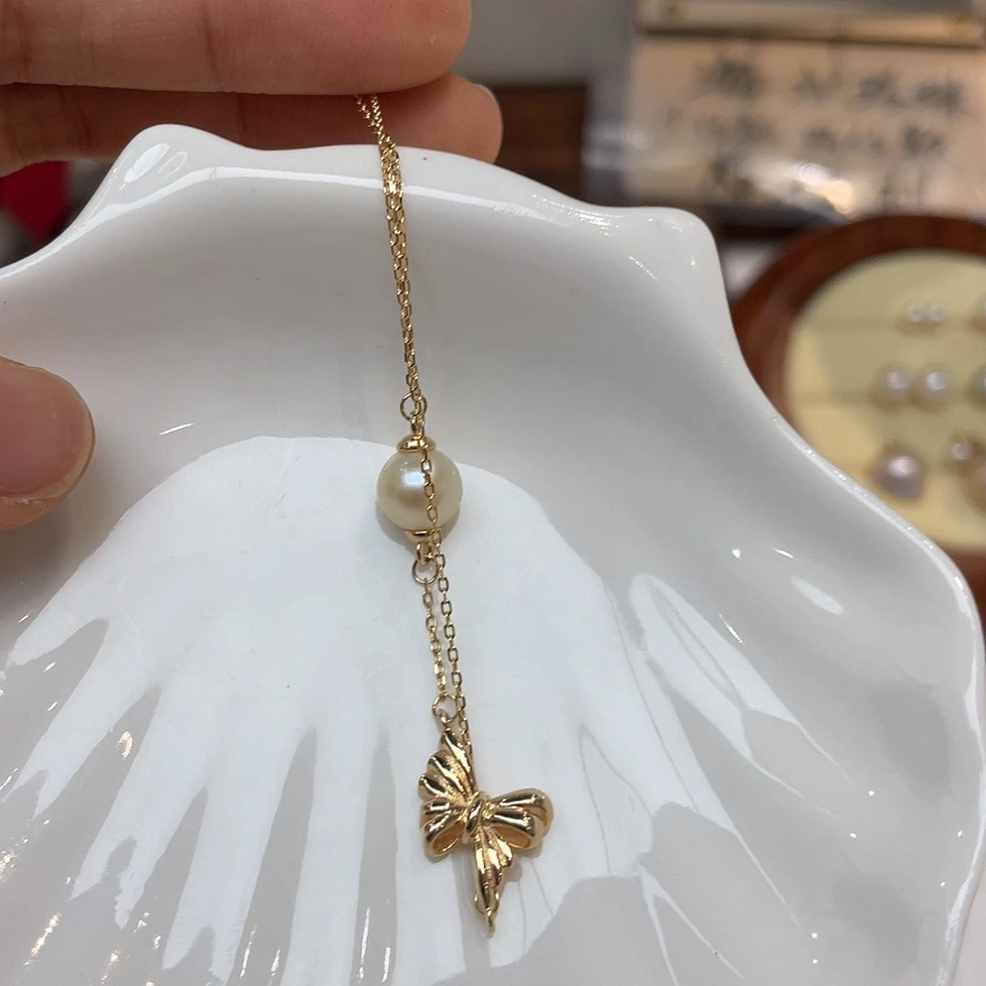 银S925镶嵌手绳海水珍珠