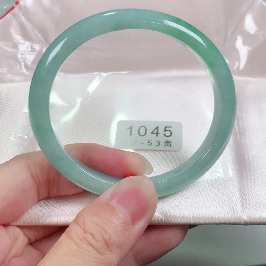 翡翠手镯未镶嵌天然缅甸翡翠手镯A货54贵纪1045