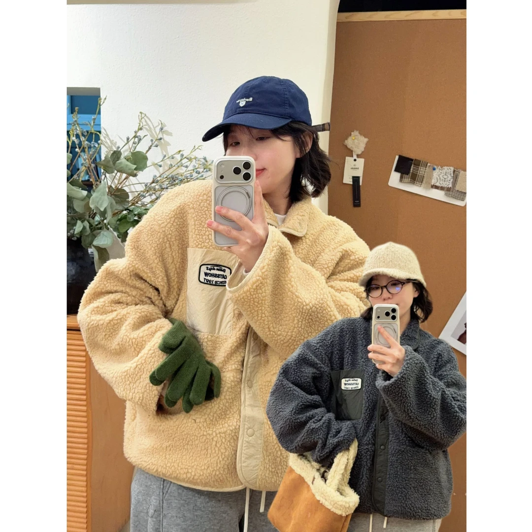 SANSAN 订单款 双面穿颗粒绒加厚保暖外套