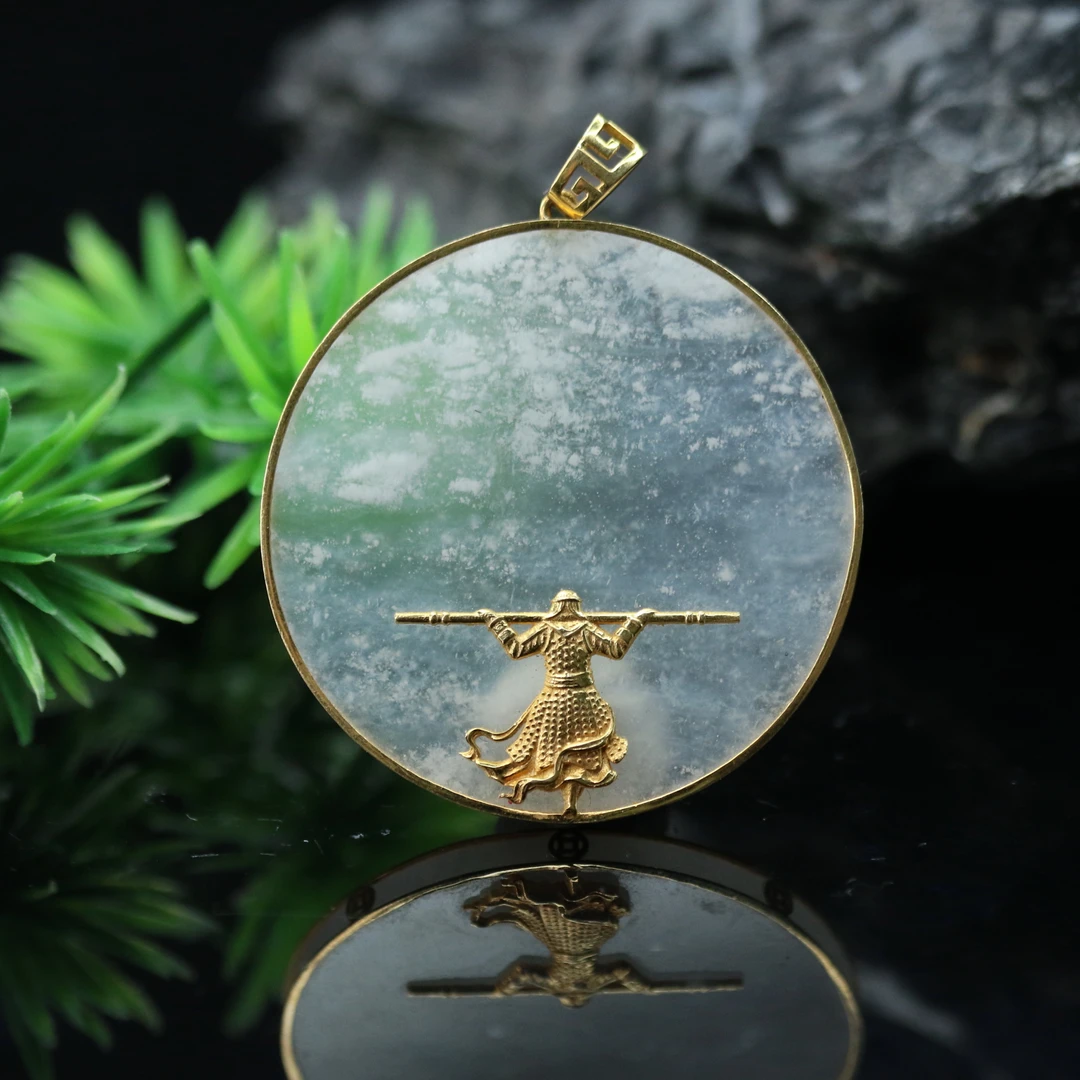 12天然缅甸翡翠A货18k冰无事牌/300341/上海嘉禾拍卖