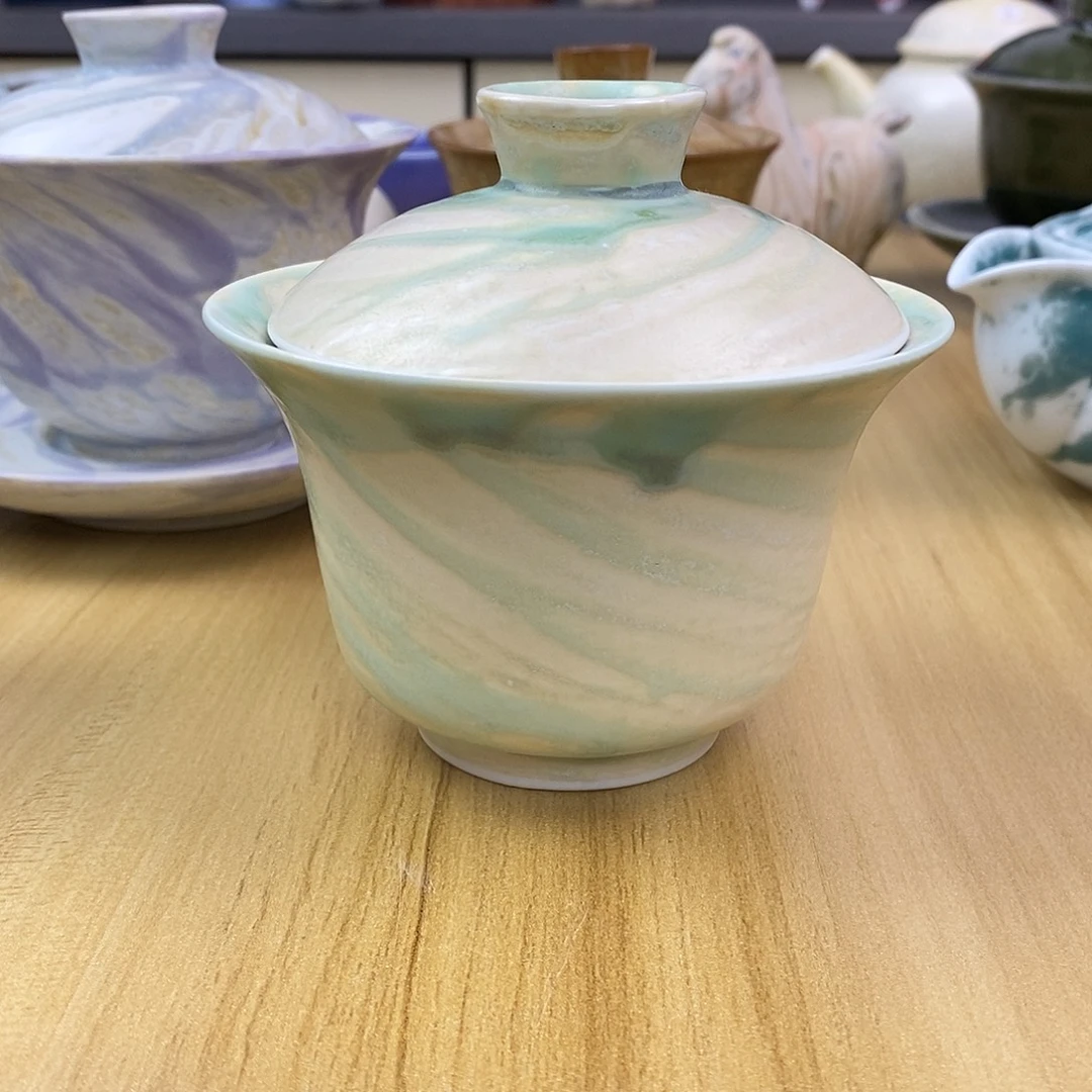 景德镇高温陶瓷二才盖碗47