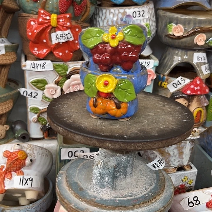紫砂花盆粗陶材质多肉花盆