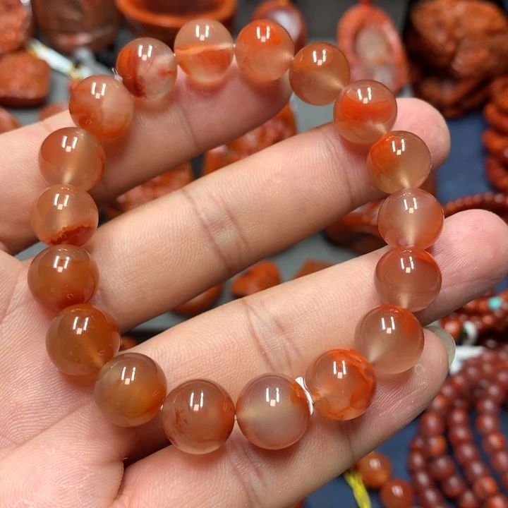 南红玛瑙未镶嵌手串11+mm