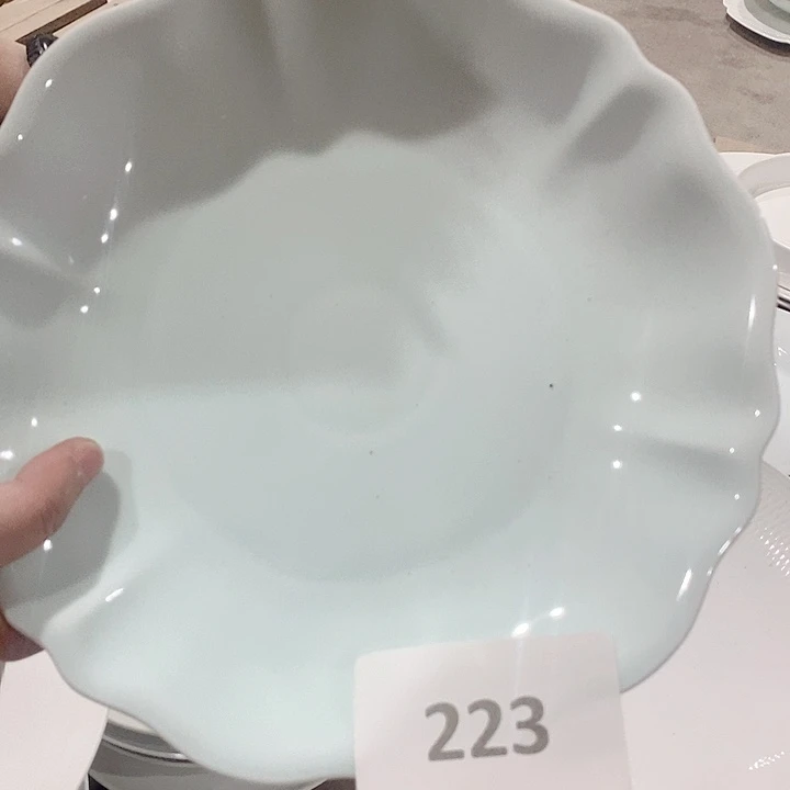 白瓷影青223号10.5寸盘一个装