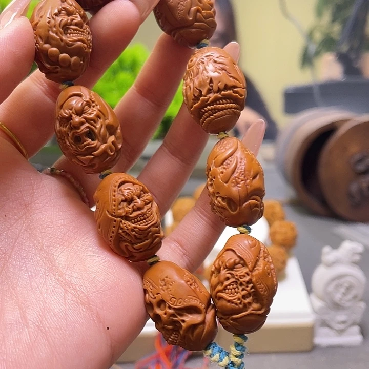 花****橄榄核吊坠橄榄核雕