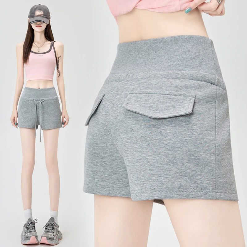 舒适孕妇短裤夏季薄款美式辣妹热裤夏天新款抽绳不勒肚子休闲裤子