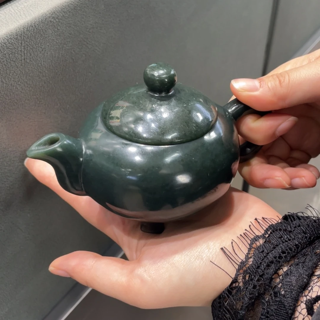未镶嵌和田玉摆件和田玉茶壶未镶嵌