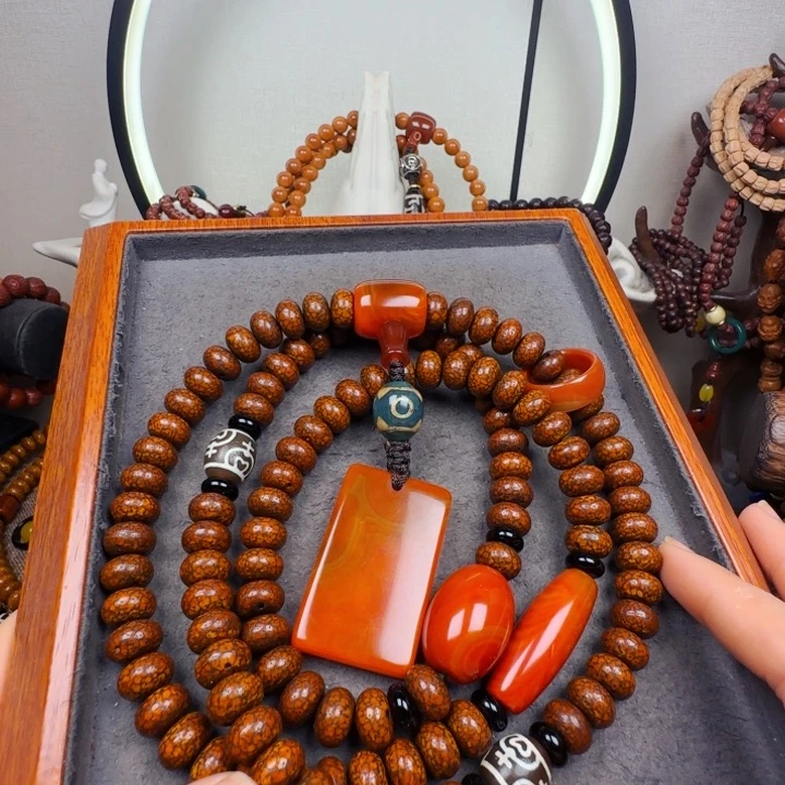 佛***坐吊坠星月菩提脖挂