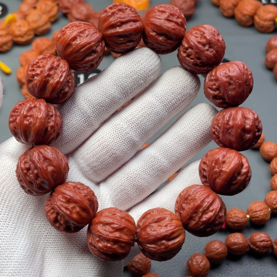 手串文玩核桃野生核桃南瓜桩磨盘京八棱秋子手串