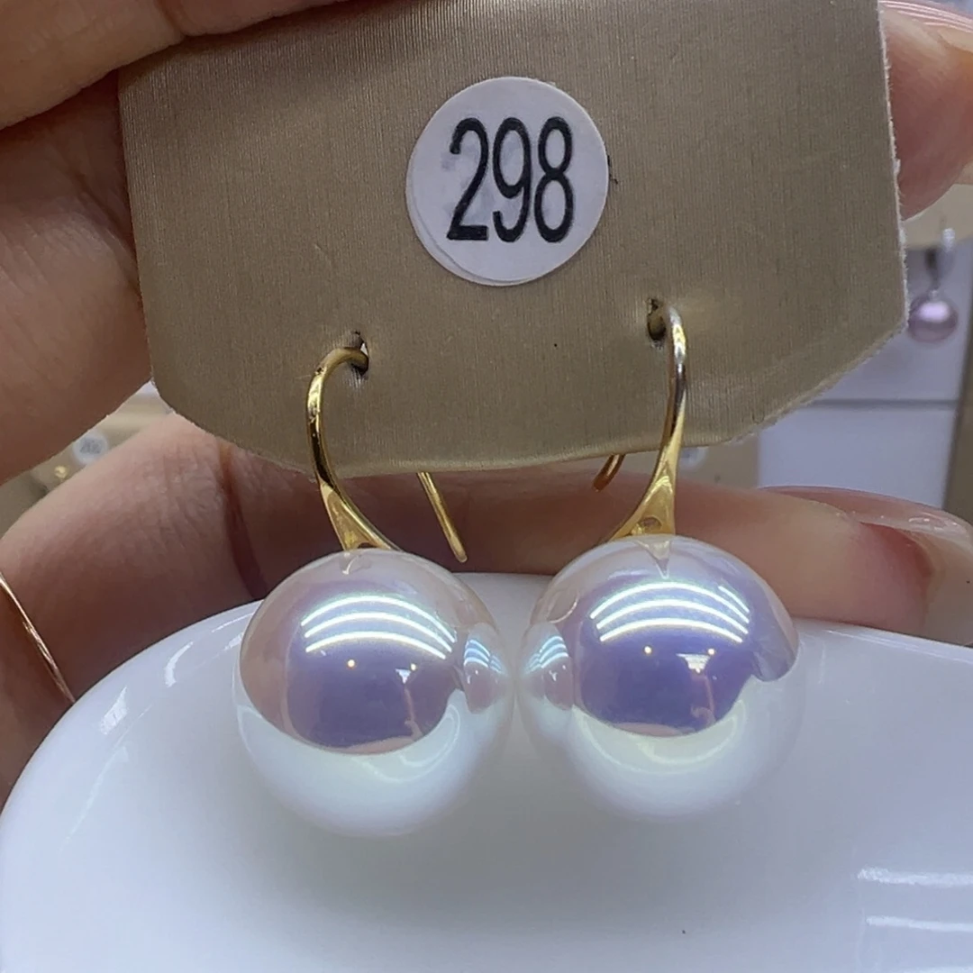 淡水珍珠耳饰银S925镶嵌