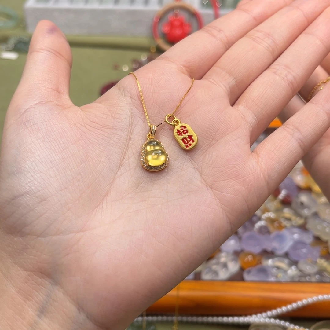 石英质玉颈饰银S925镶嵌T**G