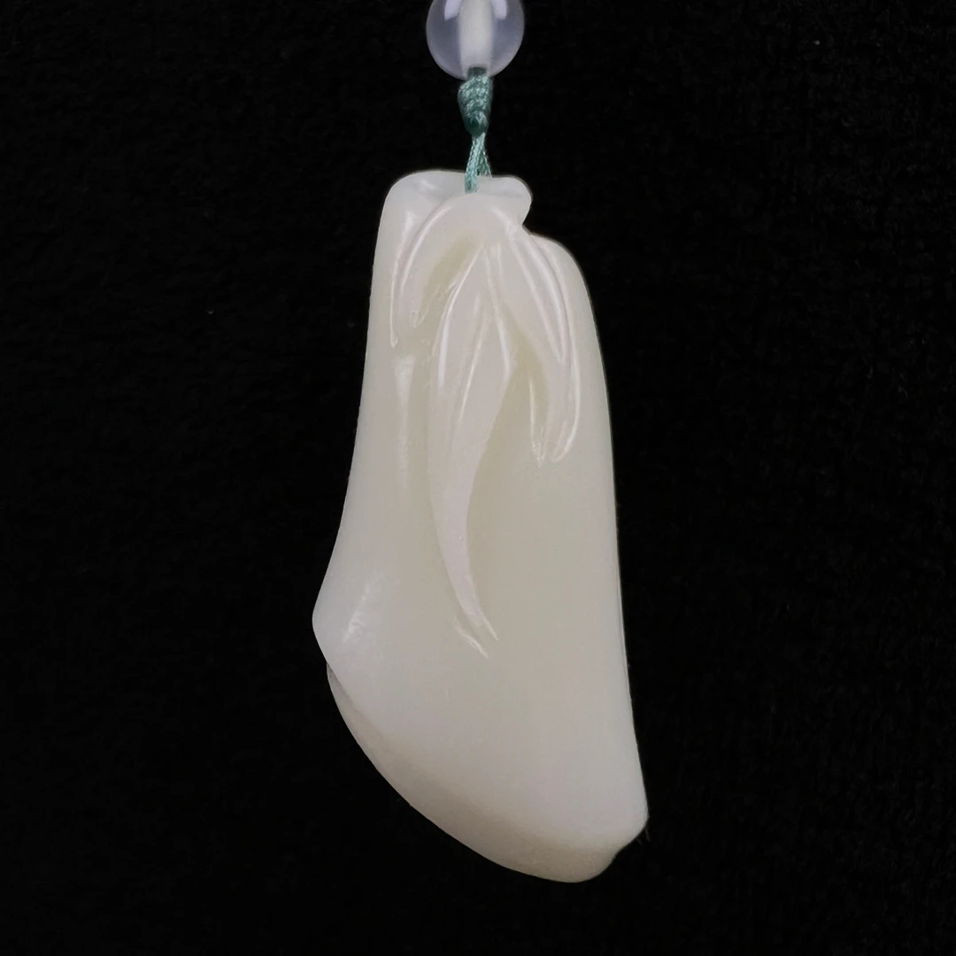 白玉节节高升竹子挂件上手温润山料挂件