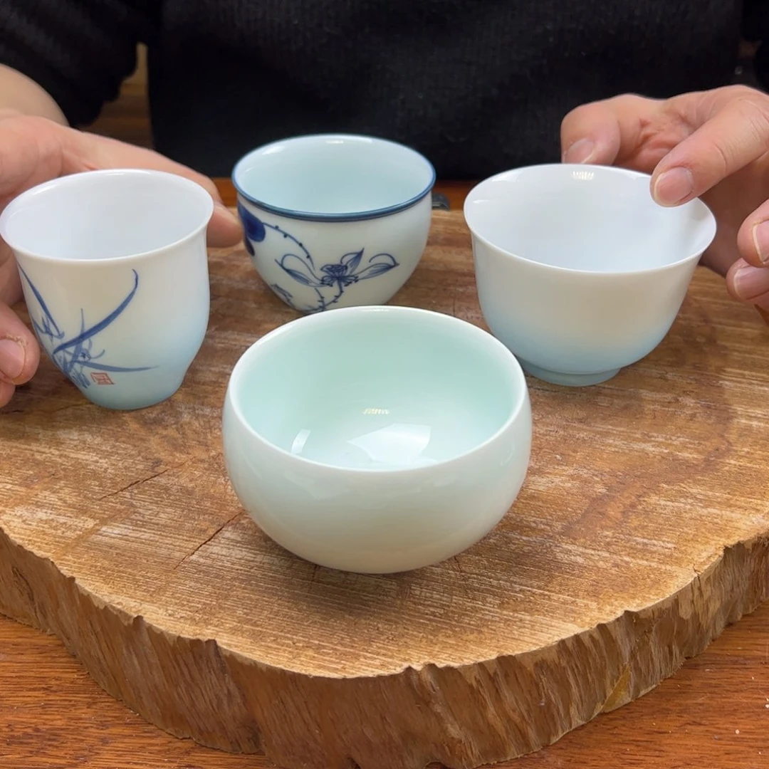 瓷片景德镇陶瓷手工手绘制作1件随机发