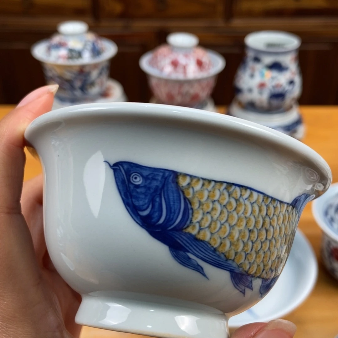 手绘现代茶具非古董